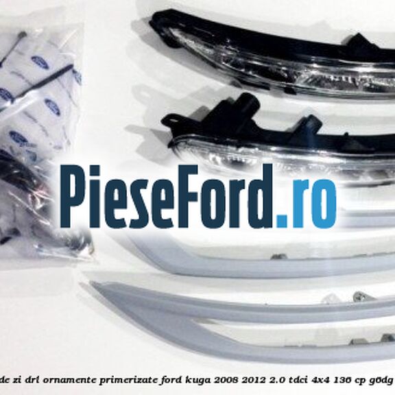 Set lumini de zi DRL ornamente primerizate Ford Kuga 2008-2012 2.0 TDCi 4x4 136 cp G6DG, UKDA diesel