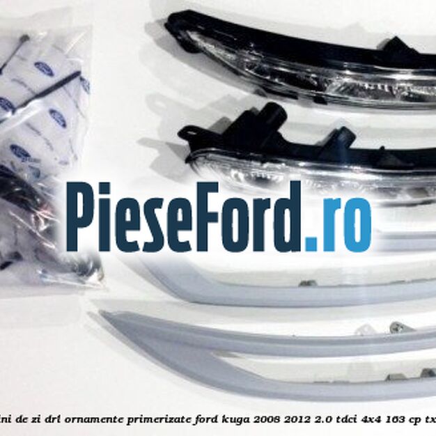 Set lumini de zi DRL ornamente primerizate Ford Kuga 2008-2012 2.0 TDCI 4x4 163 cp TXDA diesel