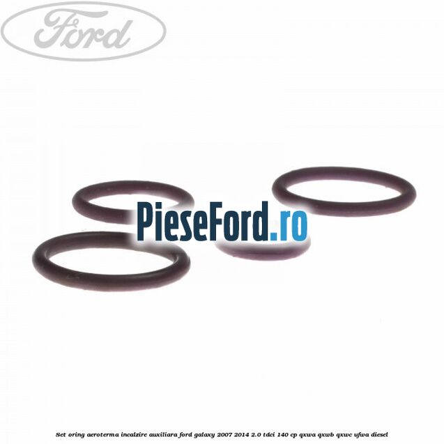 Set oring aeroterma incalzire auxiliara Ford Galaxy 2007-2014 2.0 TDCi 140 cp QXWA, QXWB, QXWC, UFWA diesel