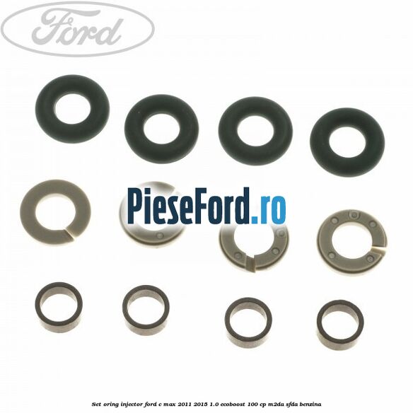 Set oring injector Ford C-Max 2011-2015 1.0 EcoBoost 100 cp M2DA, SFDA benzina