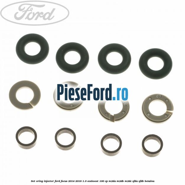 Set oring injector Ford Focus 2014-2018 1.0 EcoBoost 100 cp M2DA, M2DB, M2DC, SFDA, SFDB benzina
