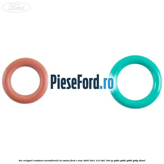Set oringuri conducta servodirectie la caseta Ford C-Max 2007-2011 2.0 TDCi 136 cp G6DA, G6DB, G6DD, G6DG diesel