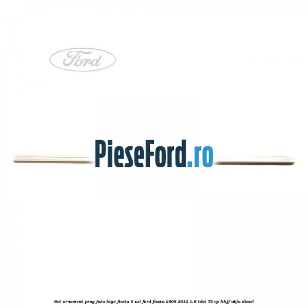 Set ornament prag fata logo Fiesta 3 usi Ford Fiesta 2008-2012 1.6 TDCi 75 cp HHJF, UBJA diesel