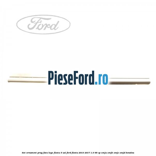 Set ornament prag fata logo Fiesta 5 usi Ford Fiesta 2013-2017 1.0 65 cp XMJA, XMJB, XMJC, XMJD benzina