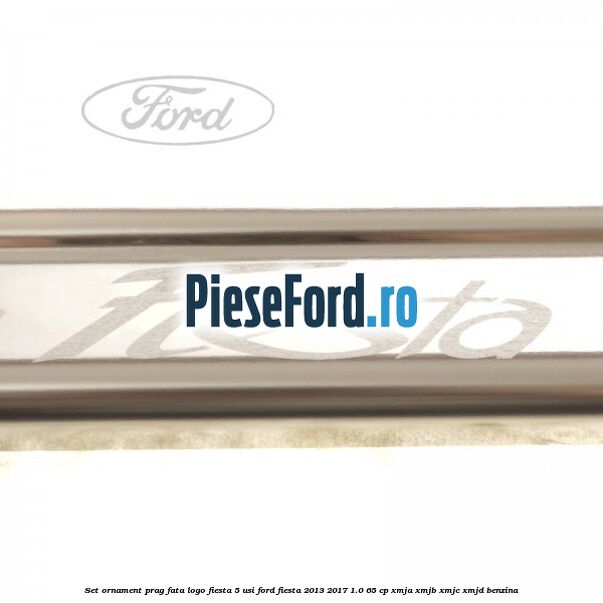 Set ornament prag fata logo Fiesta 5 usi Ford Fiesta 2013-2017 1.0 65 cp XMJA, XMJB, XMJC, XMJD benzina