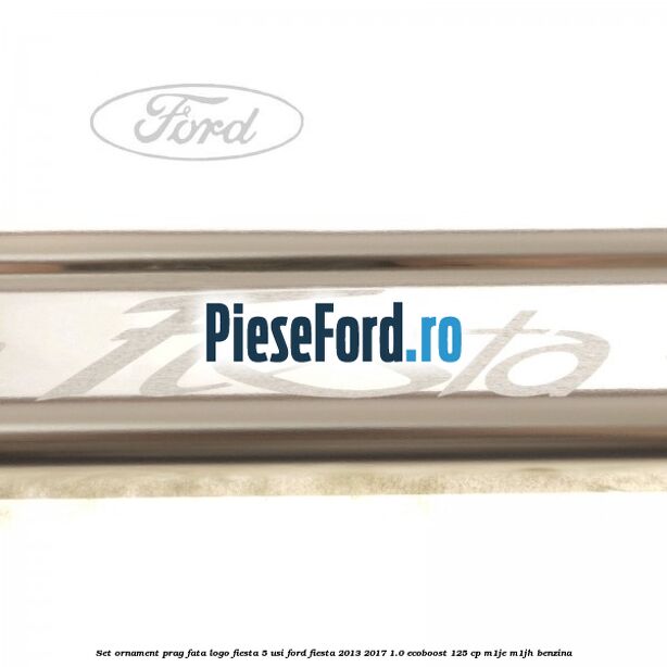 Set ornament prag fata logo Fiesta 5 usi Ford Fiesta 2013-2017 1.0 EcoBoost 125 cp Set ornament prag fata logo Fiesta 5 usi Ford Fiesta 2013-2017 1.0 EcoBoost 125 cp M1JE, M1JH benzina