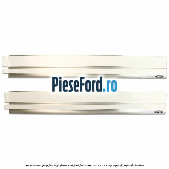 Set ornament prag fata logo Fiesta 5 usi Ford Fiesta 2013-2017 1.25 82 cp SNJA, SNJB, SNJC, SNJD benzina
