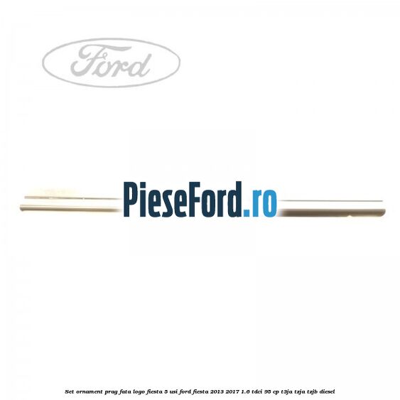 Set ornament prag fata logo Fiesta 5 usi Ford Fiesta 2013-2017 1.6 TDCi 95 cp T3JA, TZJA, TZJB diesel