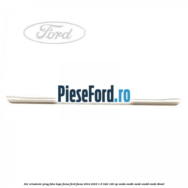 Set ornament prag fata logo Focus Ford Focus 2014-2018 1.5 TDCi 120 cp XWDA, XWDB, XWDC, XWDD, XWDE diesel