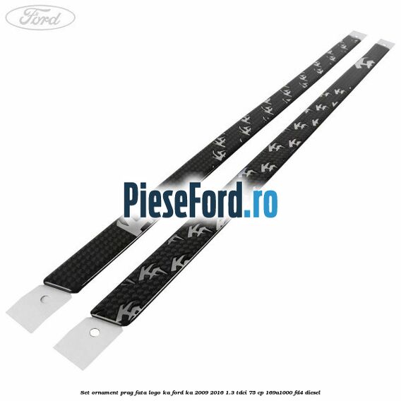 Set ornament prag fata logo KA Ford Ka 2009-2016 1.3 TDCi 75 cp
