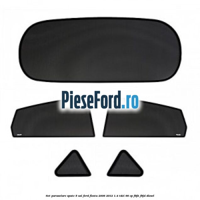 Set parasolare spate 5 Usi Ford Fiesta 2008-2012 1.4 TDCi 68 cp Set parasolare spate 5 Usi Ford Fiesta 2008-2012 1.4 TDCi 68 cp F6JB, F6JD diesel