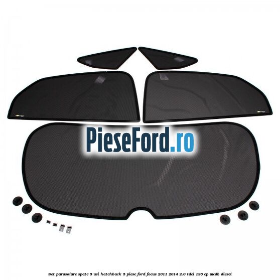 Set parasolare spate 5 usi hatchback 5 piese Ford Focus 2011-2014 2.0 TDCi 136 cp UKDB diesel