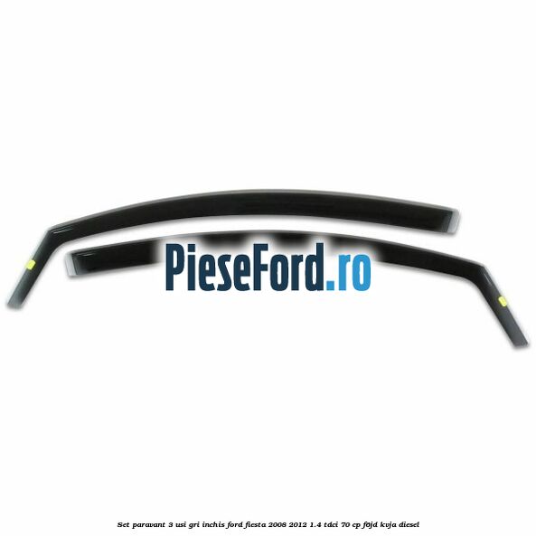 Set paravant 3 usi, gri inchis Ford Fiesta 2008-2012 1.4 TDCi 70 cp F6JD, KVJA diesel