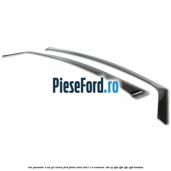 Set paravant 3 usi, gri inchis Ford Fiesta 2013-2017 1.0 EcoBoost 100 cp SFJA, SFJB, SFJC, SFJD benzina