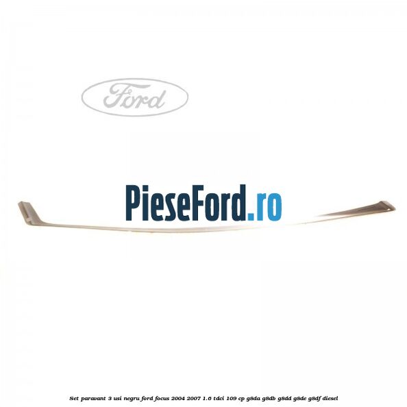 Set paravant 3 usi, negru Ford Focus 2004-2007 1.6 TDCi 109 cp G8DA, G8DB, G8DD, G8DE, G8DF diesel