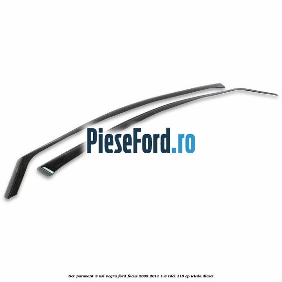 Set paravant 3 usi, negru Ford Focus 2008-2011 1.8 TDCi 115 cp KKDA diesel