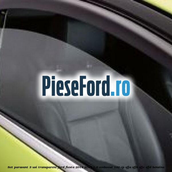 Set paravant 3 usi, transparent Ford Fiesta 2013-2017 1.0 EcoBoost 100 cp SFJA, SFJB, SFJC, SFJD benzina