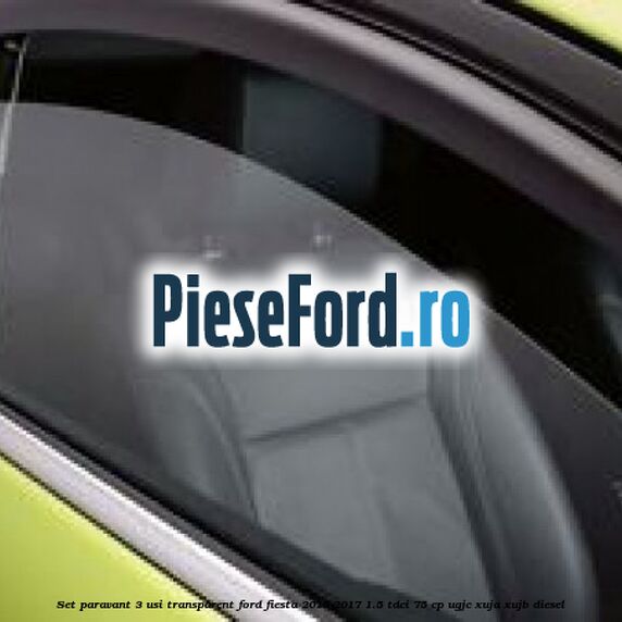 Set paravant 3 usi, transparent Ford Fiesta 2013-2017 1.5 TDCi 75 cp UGJC, XUJA, XUJB diesel