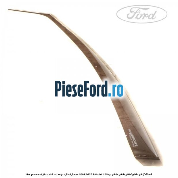 Set paravant fata 4/5 usi, negru Ford Focus 2004-2007 1.6 TDCi 109 cp G8DA, G8DB, G8DD, G8DE, G8DF diesel
