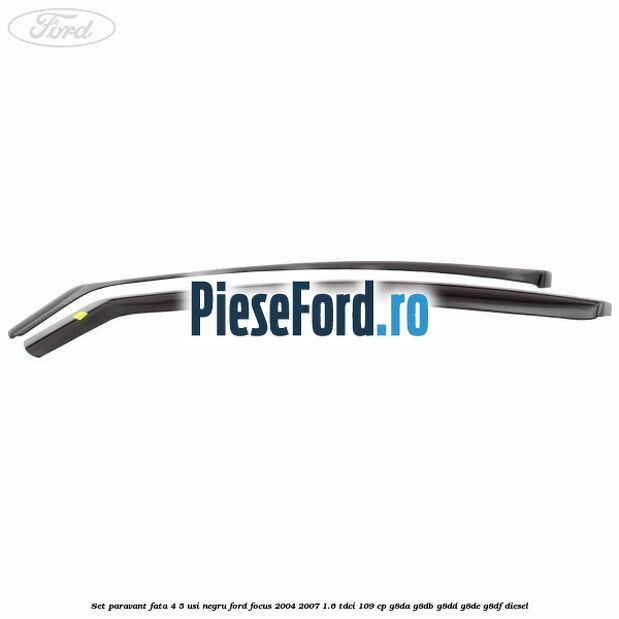 Set paravant fata 4/5 usi, negru Ford Focus 2004-2007 1.6 TDCi 109 cp G8DA, G8DB, G8DD, G8DE, G8DF diesel