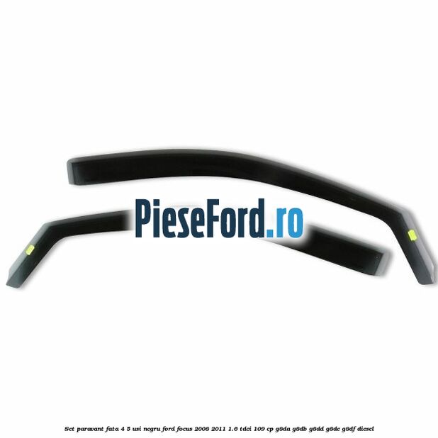 Set paravant fata 4/5 usi, negru Ford Focus 2008-2011 1.6 TDCi 109 cp G8DA, G8DB, G8DD, G8DE, G8DF diesel