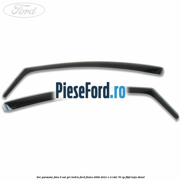 Set paravant fata 5 usi, gri inchis Ford Fiesta 2008-2012 1.4 TDCi 70 cp F6JD, KVJA diesel