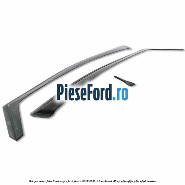 Set paravant fata 5 usi, negru Ford Fiesta 2017-2023 1.0 EcoBoost 85 cp Q0JA, Q0JB, Q0JC, Q0JD benzina