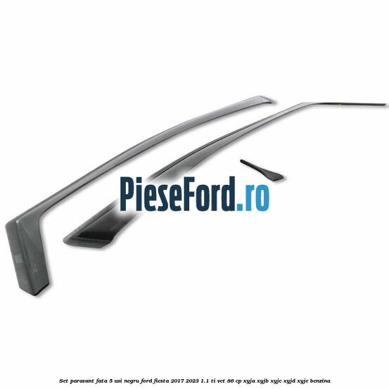 Set paravant fata 5 usi, negru Ford Fiesta 2017-2023 1.1 Ti-VCT 86 cp XYJA, XYJB, XYJC, XYJD, XYJE benzina