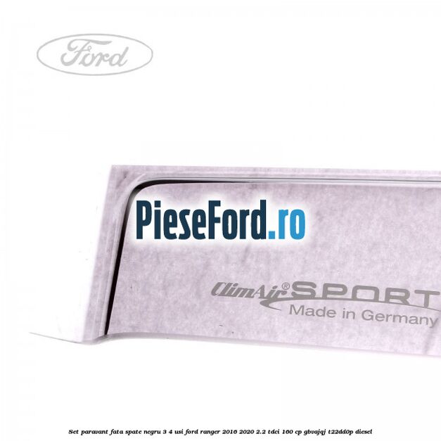 Set paravant fata spate negru 3/4 usi Ford Ranger 2016-2020 2.2 TDCi 160 cp GBVAJQJ, T22DD0P diesel
