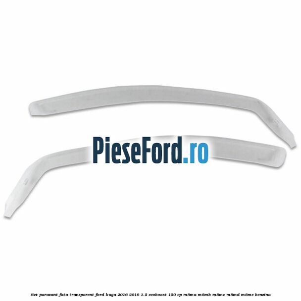 Set paravant fata transparent Ford Kuga 2016-2018 1.5 EcoBoost 150 cp M8MA, M8MB, M8MC, M8MD, M8ME benzina