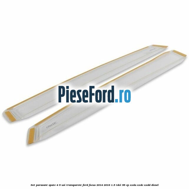 Set paravant spate 4/5 usi, transparent Ford Focus 2014-2018 1.5 TDCi 95 cp XXDA, XXDC, XXDD diesel