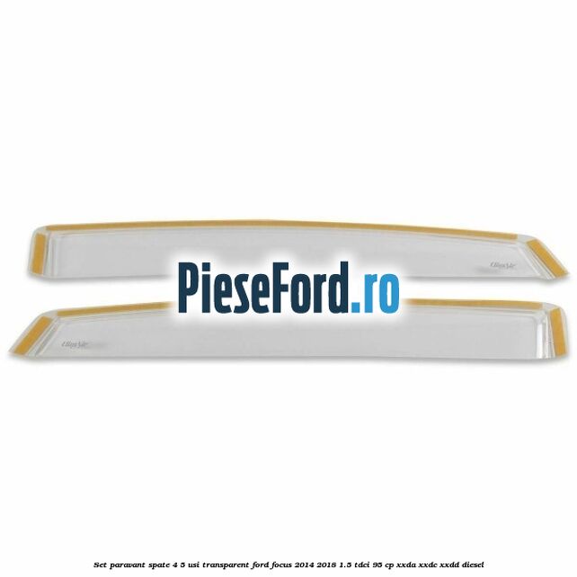 Set paravant spate 4/5 usi, transparent Ford Focus 2014-2018 1.5 TDCi 95 cp XXDA, XXDC, XXDD diesel