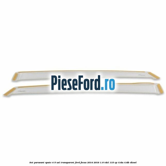Set paravant spate 4/5 usi, transparent Ford Focus 2014-2018 1.6 TDCi 115 cp T1DA, T1DB diesel