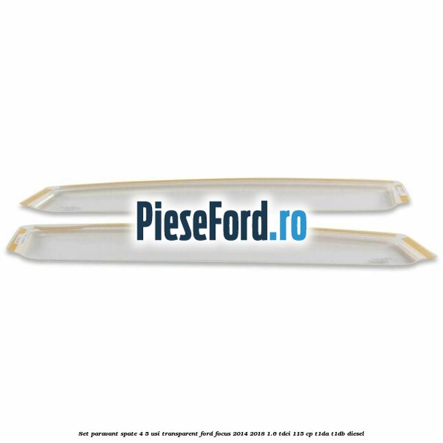 Set paravant spate 4/5 usi, transparent Ford Focus 2014-2018 1.6 TDCi 115 cp T1DA, T1DB diesel