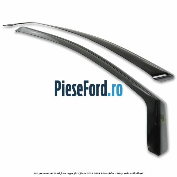 Set paravanturi 5 usi fata negre Ford Focus 2019-2023 1.5 EcoBlue 120 cp ZTDA, ZTDB diesel