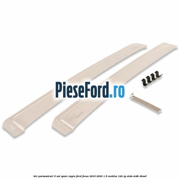 Set paravanturi 5 usi spate negru Ford Focus 2019-2023 1.5 EcoBlue 120 cp ZTDA, ZTDB diesel