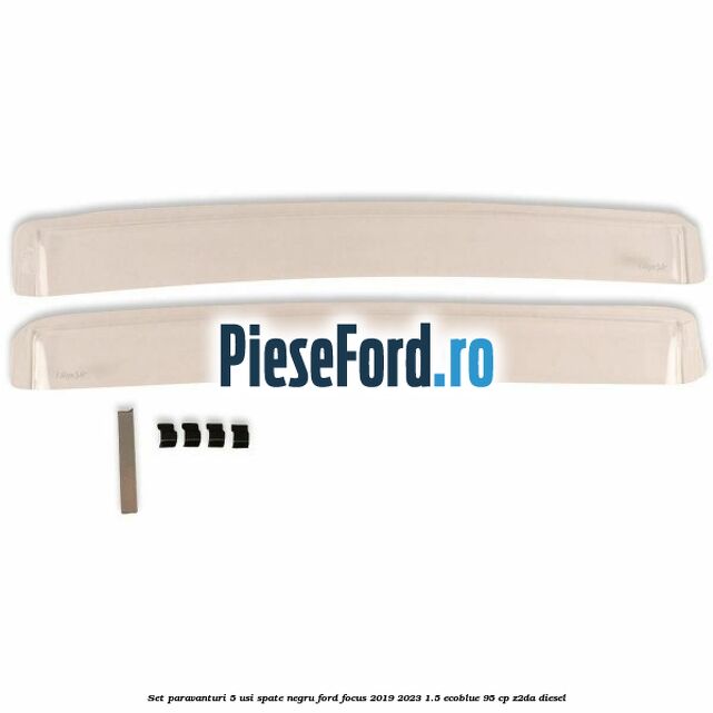 Set paravanturi 5 usi spate negru Ford Focus 2019-2023 1.5 EcoBlue 95 cp Z2DA diesel