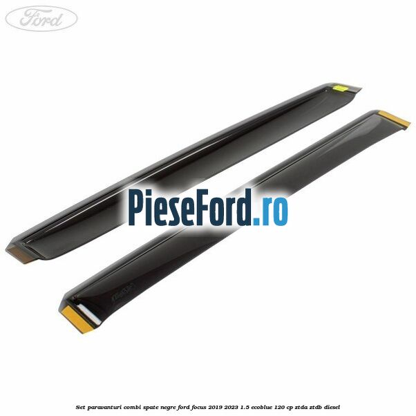 Set paravanturi combi spate negre Ford Focus 2019-2023 1.5 EcoBlue 120 cp ZTDA, ZTDB diesel