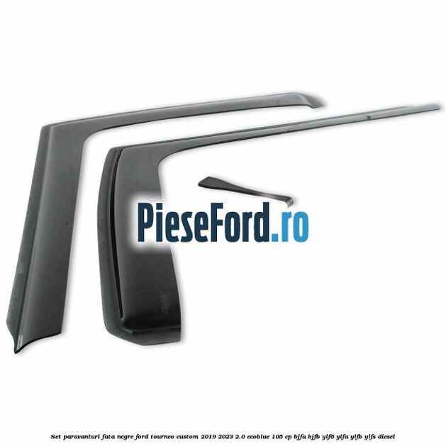 Set paravanturi fata negre Ford Tourneo Custom 2019-2023 2.0 EcoBlue 105 cp BJFA, BJFB, YLF6, YLFA, YLFB, YLFS diesel