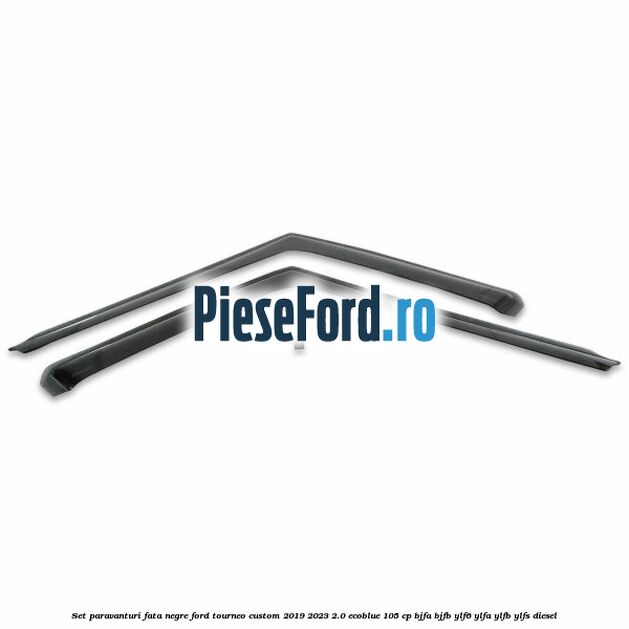 Set paravanturi fata negre Ford Tourneo Custom 2019-2023 2.0 EcoBlue 105 cp BJFA, BJFB, YLF6, YLFA, YLFB, YLFS diesel