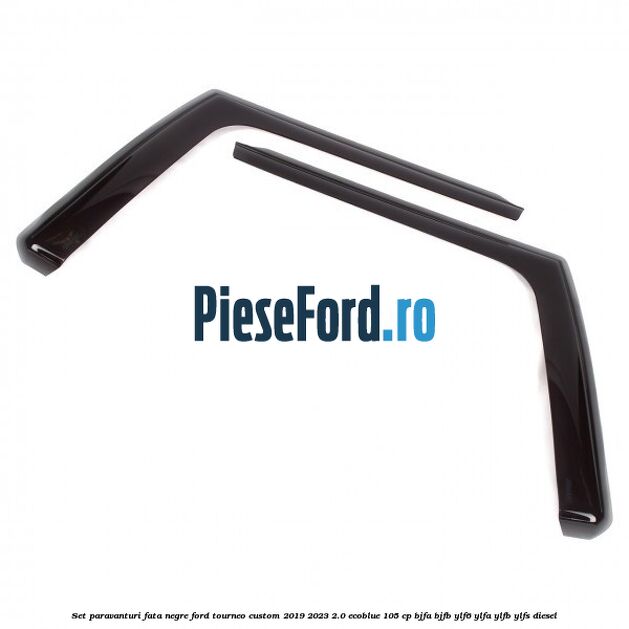 Set paravanturi fata negre Ford Tourneo Custom 2019-2023 2.0 EcoBlue 105 cp BJFA, BJFB, YLF6, YLFA, YLFB, YLFS diesel