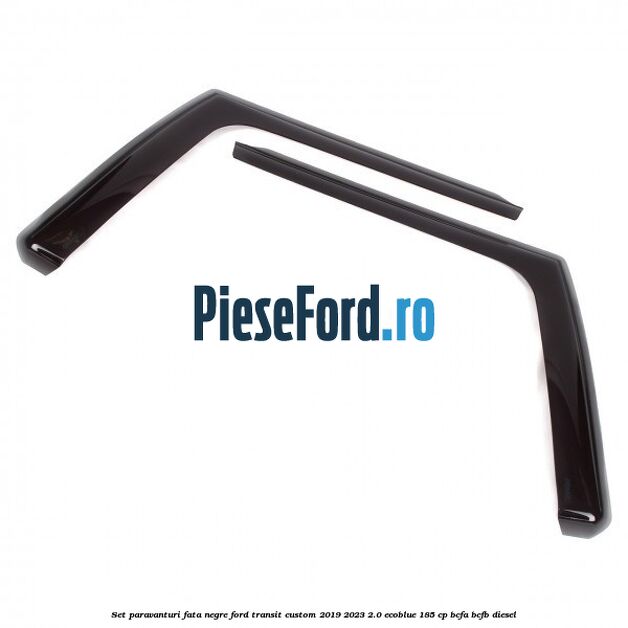Set paravanturi fata negre Ford Transit Custom 2019-2023 2.0 EcoBlue 185 cp BCFA, BCFB diesel