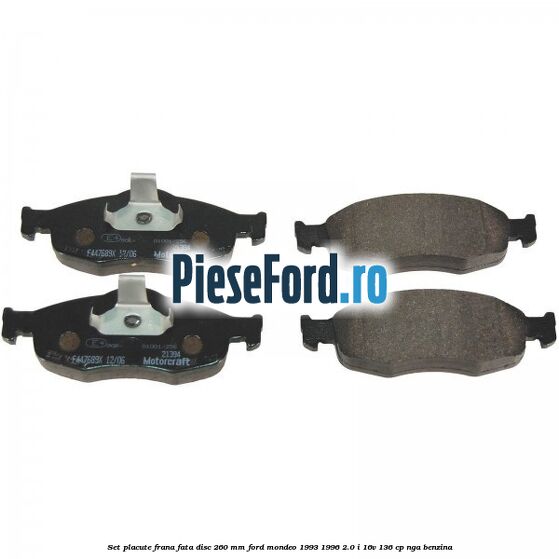 Set placute frana fata disc 260 mm Ford Mondeo 1993-1996 2.0 i 16V 136 cp NGA benzina