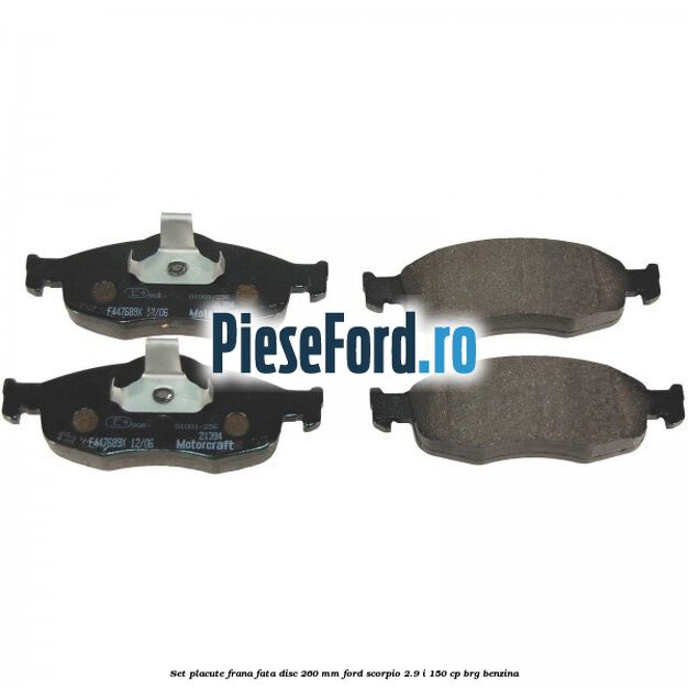 Set placute frana fata disc 260 mm Ford Scorpio 2.9 i 150 cp BRG benzina