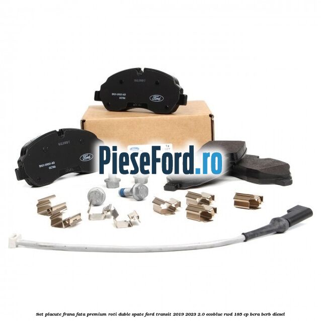 Set placute frana fata premium roti duble spate Ford Transit 2019-2023 2.0 EcoBlue RWD 185 cp BCRA, BCRB diesel