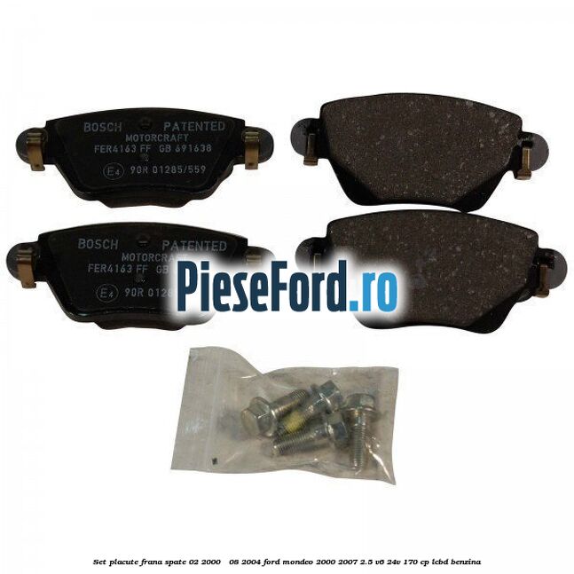 Set placute frana spate (02/2000 - 08/2004) Ford Mondeo 2000-2007 2.5 V6 24V 170 cp Set placute frana spate (02/2000 - 08/2004) Ford Mondeo 2000-2007 2.5 V6 24V 170 cp LCBD benzina