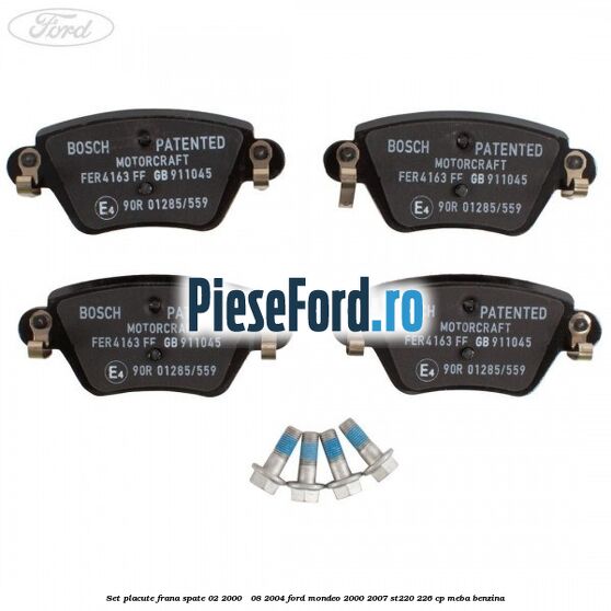 Set placute frana spate (02/2000 - 08/2004) Ford Mondeo 2000-2007 ST220 226 cp MEBA benzina