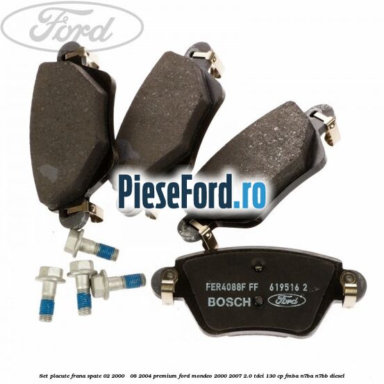 Set placute frana spate (02/2000 - 08/2004) premium Ford Mondeo 2000-2007 2.0 TDCi 130 cp Set placute frana spate (02/2000 - 08/2004) premium Ford Mondeo 2000-2007 2.0 TDCi 130 cp FMBA, N7BA, N7BB diesel