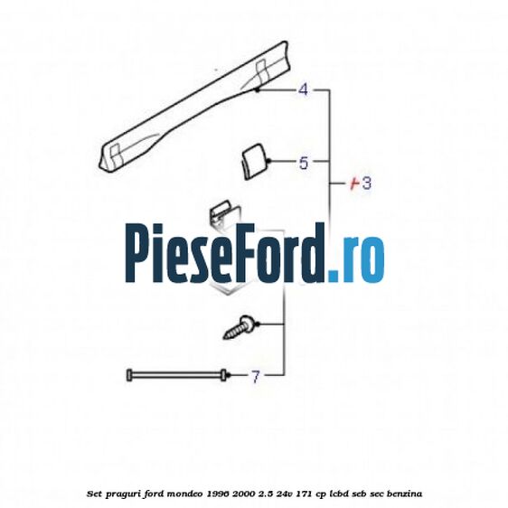 Set praguri Ford Mondeo 1996-2000 2.5 24V 171 cp LCBD, SEB, SEC benzina