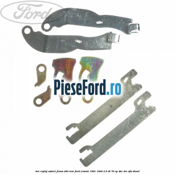 Set reglaj saboti frana 280 MM Ford Transit 1991-1994 2.5 DI 70 cp 4BC, 4CC, 4FA diesel